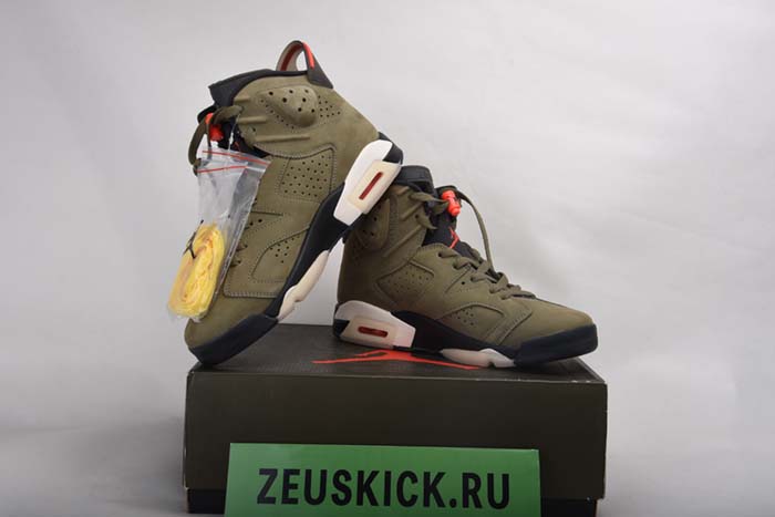 TRAVIS SCOTT AIR JORDAN 6 MEDIUM OLIVE - CN1084-200